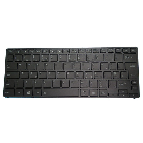 Laptop Keyboard For Toshiba Dynabook Portege A30-E United Kingdom UK Black Without Backlit New