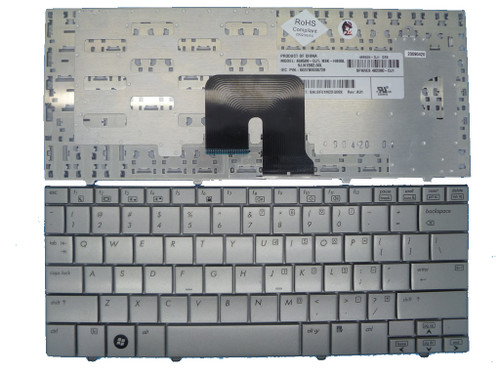 Laptop Keyboard For HP MINI2133 MINI2140 9J.N1B82.00L NSK-HB00L United States US Silver