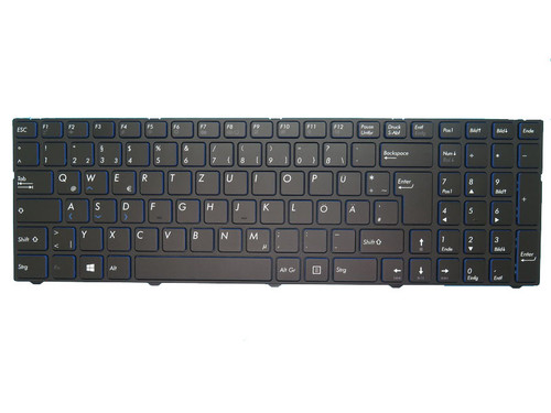 Laptop Keyboard For MEDION AKOYA P7402 MD60850 Black With Frame German GR Blue edge