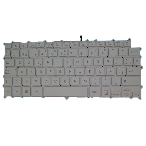 Laptop Backlit Keyboard For LG 14Z990 14Z990C 14Z990-G 14Z990-H 14Z990-L 14Z990-V LG14Z99 14ZD990 14ZD990-L 14ZD990-G 14ZB990 14ZB990-G Spanish SP White NO Frame