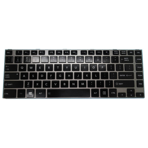 Laptop Keyboard For Toshiba Dynabook T642/E36HB T642/T6G T642/T6GW T642/T6HB T642/T6HBJ T642/T6HW T642/T6HWJ T642/T8H T642/T6H T642/T8HB T642/T8HBD T642/T8HW T642/T8HWD T642/WTMGW T642/WTMHW T642/WTVHW English US Black With Backlit Gray Frame New