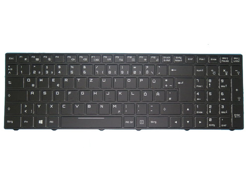 Laptop Keyboard For One GameStar Notebook Pro 16 With Backlit New Black With Frame German GR