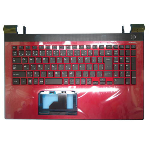 Laptop Palmrest For Toshiba For Dynabook T55/RR T55/RRD T55/RRS T55/TR T55/TRD T55/TRS T55/UR T55/URD T55/URS T55/VR T55/VRD T55/VRS Red With Japanese JP Keyboard New