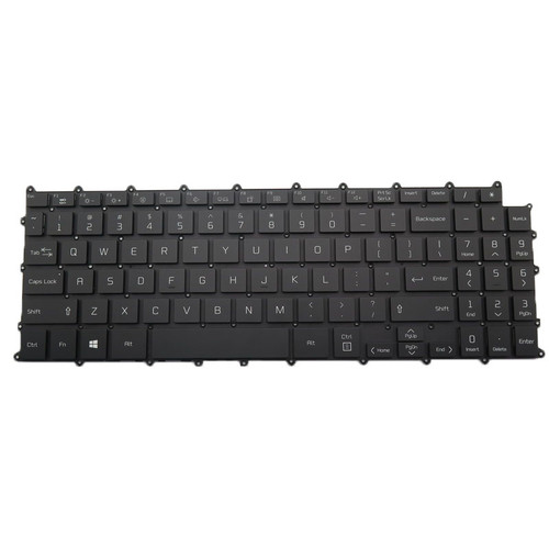 Laptop Backlit Keyboard For LG 15Z90P-G.AA54Y 15Z90P-G.AA56Y 15Z90P-G.AA73P 15Z90P-G.AP55G 15Z90P-G.AR54C2 15Z90P-GA70K GR36K HR56K United States US Black No Frame