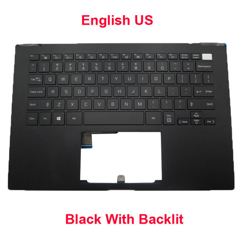 Laptop Black PalmRest&Keyboard For LG Gram 14 14Z90P 14Z90P-G 14Z90P-K MBN664635XX KT01-20B7BS03USRA000 English US Black Keyboard