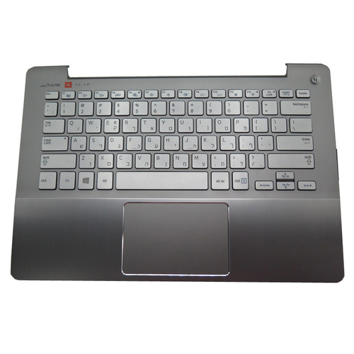 Laptop PalmRest&keyboard For Samsung NP740U3E NP730U3E 740U3E 730U3E Hebrew HB BA75-04470D With Touchpad Backlit Silver New