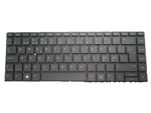 Laptop Keyboard For HP EliteBook 1040 G4 Black Without Frame With Backlit Nordic NE