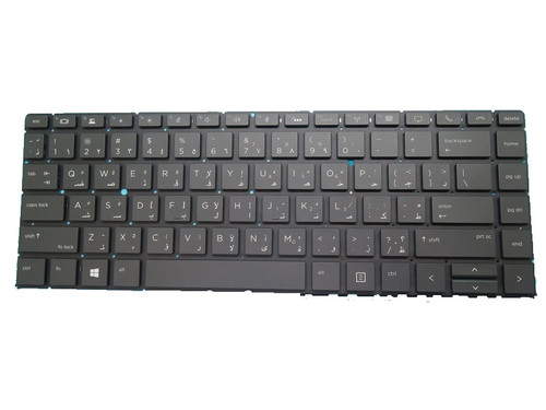 Laptop Keyboard For HP EliteBook 1040 G5 Black Without Frame With Backlit Arabia AR