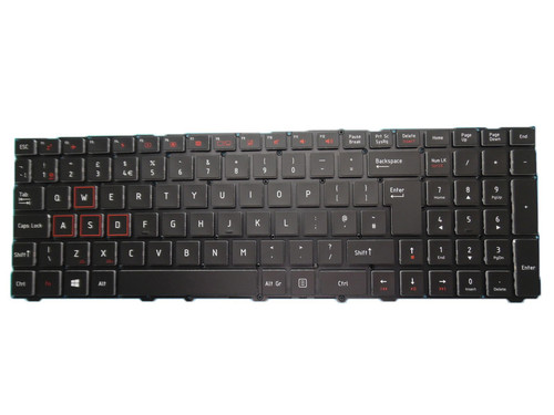 Laptop Keyboard For MEDION Erazer deputy P10 MD63665 MD61803 MD61827 MD61876 MD61877 MD61878 MD61879 MD61881 MD61890 MD61967 MD62043 MD62132 MD62142 MD63665 Black Without Frame With Backlit United Kingdom UK
