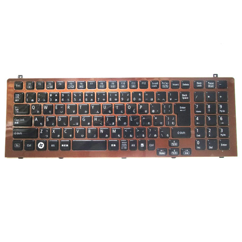 Laptop Keyboard For NEC LaVie LL750/ES2KS PC-LL750ES2KS LL750/ES3EC PC-LL750ES3EC LL750/ES3KS PC-LL750ES3KS Japanese JP JA Black With Brown Frame New