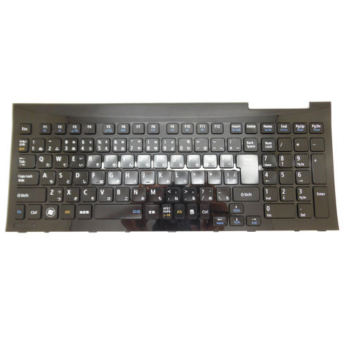 Laptop Keyboard For NEC LaVie LS350/LS1KSG PC-LS350LS1KSG LS450/JS1KSG  PC-LS450JS1KSG LS450/JS6G PC-LS450JS6G LS550/HS1BG PC-LS550HS1BG Japanese  JP JA Black With Frame Used - Linda parts