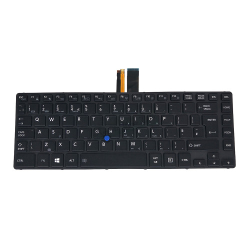 Laptop Keyboard For Toshiba Portege A30-C A30T-C A30-D A30T-D A30T-C1340 A30-C-10H A30-C-13D A30-C-13E A30-C-1CZ A30-D-10C A30-D-19R A30-D-18T A30-D-134 United Kingdom UK Black With Backlit&Pointing New