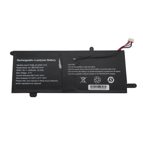 Laptop Battery F152G ZC-5095-4125 DC 5954190-2S1P 7.7V 6000mAh 46.2Wh New