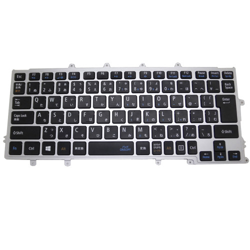 Laptop Keyboard For NEC VersaPro VK24M/B-X VK24MB-X PC-VK24MBZDX PC-VK24MBZFX VK24M/B-Y VK24MB-Y Japanese JP JA Black With Silver Frame New