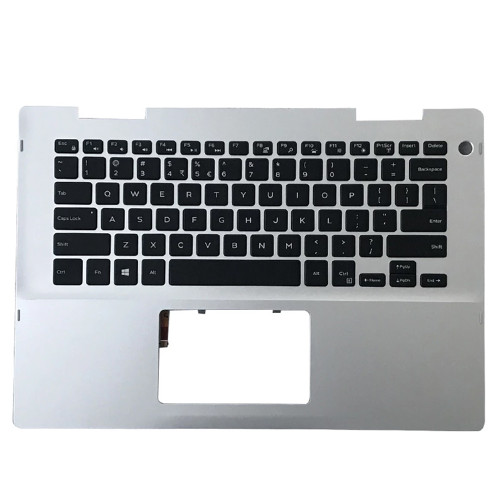Laptop Palmrest For DELL Inspiron 5481 5482 2-in-1 041KVJ 41KVJ 460.0F90E.001 With Backlit English US Silver Upper Case New