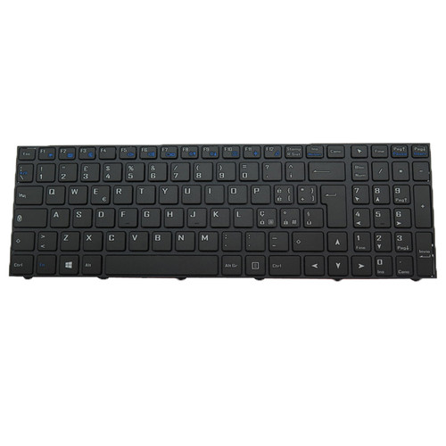 Laptop No Backlit Keyboard For CLEVO CVM18H86I0-4302 6-80-NJ500-100-1 CVM18H86IO-4302 Italy IT Black Frame