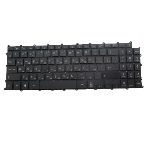 Laptop Backlit Keyboard For LG 16Z90P 16Z90P-G 16Z90P-K 16Z90P-N Russian RU Black No Frame