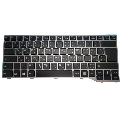 Laptop Keyboard For Fujitsu LifeBook T725 T726 Arabia AR Black Without Backlit New