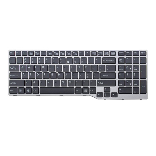 Laptop Keyboard For Fujitsu LifeBook E554 E556 E557 E753 E754 E756 English US Without Backlit Black With Gray Frame New