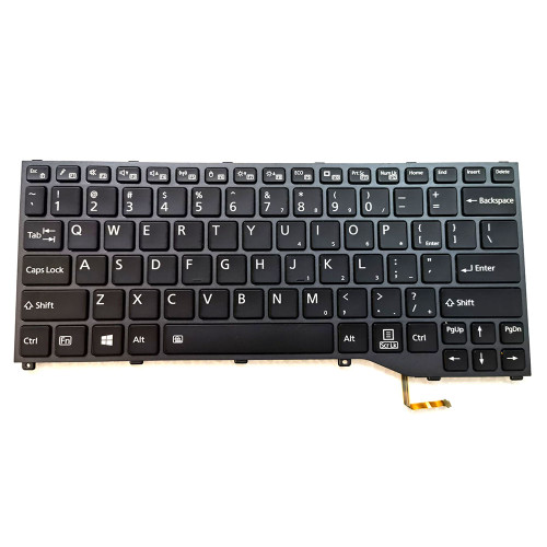 Laptop Keyboard For Fujitsu LifeBook P727 P728 U727 U728 U729 U729X CP740738-03 FJM16J2300JD859 English US With Backlit Gray Frame New