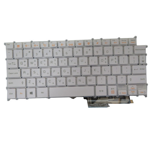 Laptop No Backlit Keyboard For LG 13Z970 HMB8151ELB13 AEW73769911OKI179L LG13Z97 13ZD970 13Z970-G 13ZD970-G 13Z970-ER33J 13Z970-UAAW5U1 13Z970-MRS1J Korean KR White No Frame