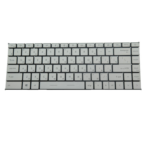 Laptop Backlit Keyboard For MSI V194222NK2 S1N2ERU341SA0 S1N-2ERU341-SA0 15.6' Russian RU White No Frame