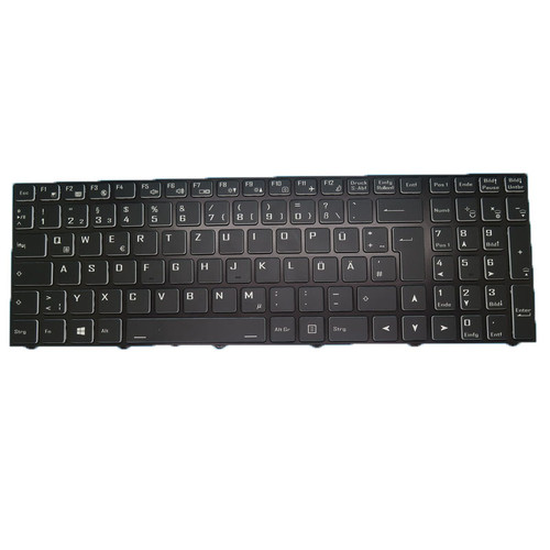 Laptop Colourful Backlit Keyboard For CLEVO NH50AC NH55ACQ NH57AC NH58AC NH50AF1 NH55AFW NH57AF1 NH58AF1 German GR Black Frame