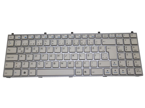 Laptop Keyboard For CLEVO M9800 MP-08J46TQ-4301 6-80-W76S0-250-1 Turkey TR Silver Frame