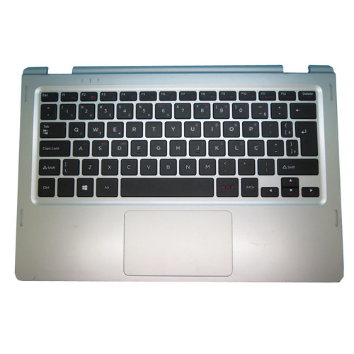 Used Laptop PalmRest&Keyboard For Positivo JM277-4-A UK K671 GJ-N8939 Brazil BR Silver No Touchpad