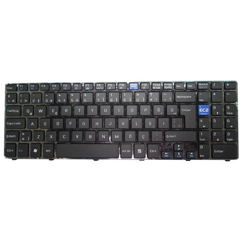 Laptop Keyboard For Grundig GNB 1597 B1 I7 / GNB 1597 B2 I7 / GNB 1670 B1 I7 / GNB 1670 B2 I7 / GNB 1555 A2 B6 Turkish TR Black With Frame New