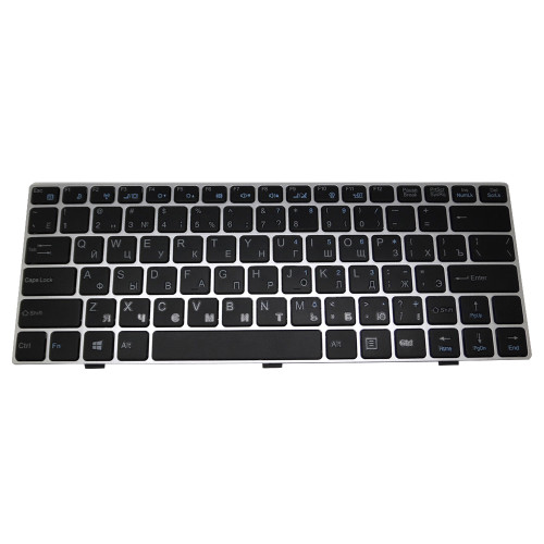 Laptop Replacement Keyboard For Pcbox Cray PCB-TW116I3 / Mini PCB-TW116 Russia RU Black With Silver Frame New