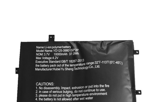Laptop Battery For Direkt-Tek YD125-3980150*2P 3.7 10000mAh 37.0Wh