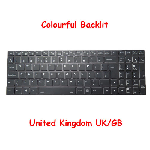 Laptop With Backlit Keyboard For CLEVO NP70 P70SNE-C NP70SNE-D NP70SNE-G NP70RNJS NP70RNH NP70SNX NP70SNX-G United Kingdom UK/GB Black Frame