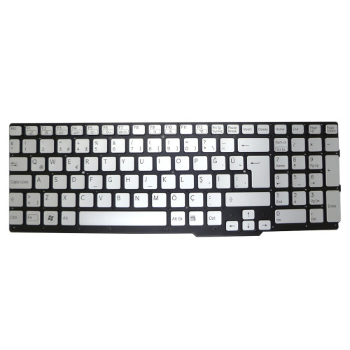 Laptop Keyboard For SONY For VAIO SVS15 SVS1511U9E SVS1511V9E SVS1511V9R SVS1511W9E SVS1511X9E SVS1511X9R SVS1512S1E SVS1512U1R SVS1512V1E SVS1512V1R   Turkish TR Silver Without Backlit New