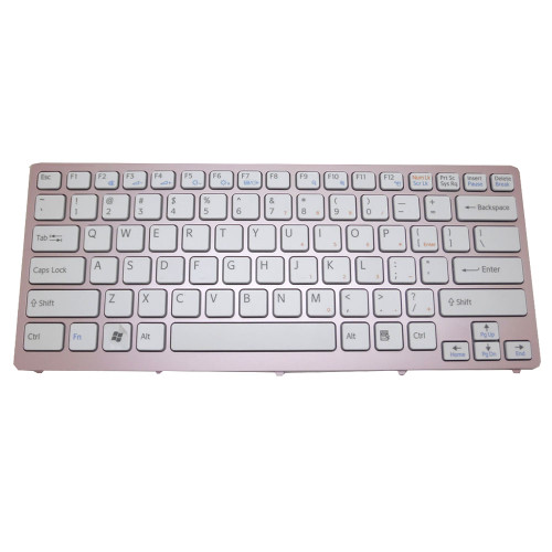 Laptop Keyboard For SONY For VAIO VPC-CW VPCCW VPCCW1 VPCCW12EN VPCCW13EG VPCCW13FD VPCCW13FL VPCCW13FX VPCCW14FX VPCCW15FG VPCCW15FH VPCCW17FX English US White With Pink Frame New