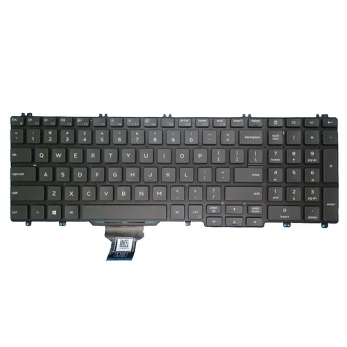 Laptop Keyboard For DELL Latitude 5500 5501 5510 5511 Precision 3540 3541 3550 3551 0RG3RK RG3RK DLM18G83US66983 English US Black Without Backlit&Pointing New
