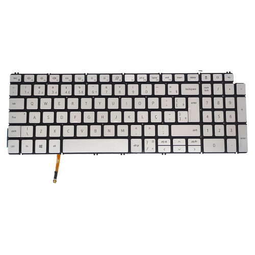Laptop Keyboard For DELL Inspiron 7500 7501 7506 7590 7591 7706 7791 2-in-1 0GMXMJ GMXMJ NSK-QF1BW/U TI 490.0GME07.AD01 0KN4-0L3US13 Thailand TI Silver With backlit New