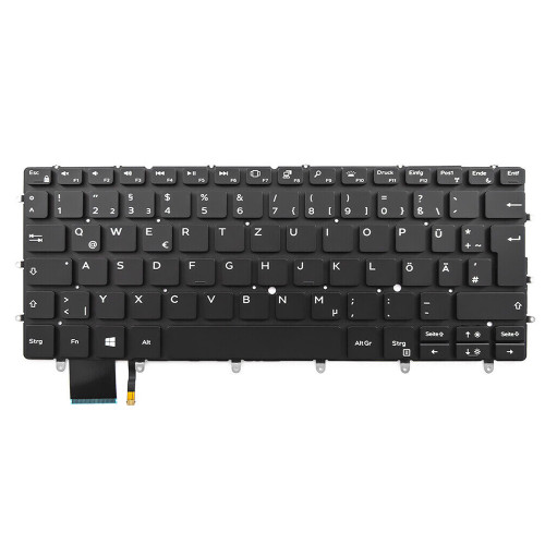Laptop Keyboard For DELL XPS 13 9370 9380 9305 7390 09NY07 9NY07 German GR Black With Backlit New