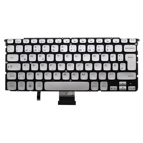 Laptop Keyboard For DELL XPS 14Z L412Z 15Z L511Z 0RM62P RM62P MP-10K86D0J698 GR German Silver With Backlit New