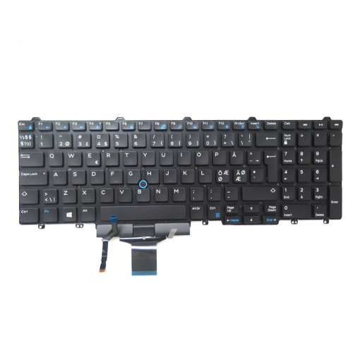 Laptop Keyboard For DELL Latitude 5580 5590 5591 E5550 5550 E5570 Precision 3510 3520 3530 7510 7520 7710 7720 M3510 0MFKWK MFKWK PK131EF1B31 NSK-LL1BC 1N Nordic NE Backlit&Pointing New
