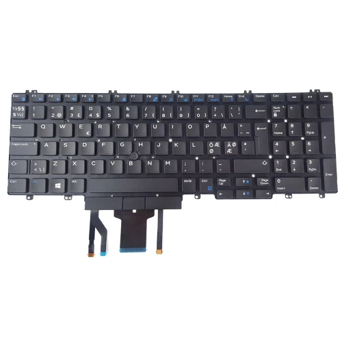 Laptop Keyboard For DELL Precision 7530 7540 7730 7740 0RX21J RX21J PK1326J2B24 DLM17H86DNJ698 Nordic NE Black With Backlit&Pointing New