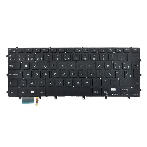 Laptop Keyboard For DELL XPS 15 7590 9550 9560 9570 Inspiron 7568 2-in-1 7558 Precision 5510 5520 5530 5540 038Y66 38Y66 DLM14L26E0J698 PK131BG1A17 Spanish SP Black With Backlit New
