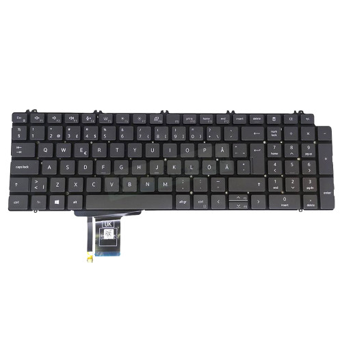 Laptop Keyboard For DELL Precision 7550 7560 7750 7760 0X36MK X36MK PK132V72B23 DLM19L56S0J698 Swedish SD Black With Backlit New