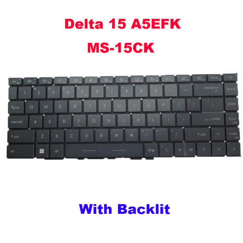 Laptop Backlit Keyboard For MSI Stealth 15M-A11U MS-1562 Stealth 15M A11SDK A11SEK A11UE A11UEK A11UEKV United States US Grey Colourful Backlit