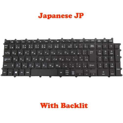 Laptop Backlit Keyboard For LG 17Z95P 17Z95P-G 17Z95P-GR50K GA56K 17Z95P-GA70K 17Z95P-K 17Z95P-K.A79J 17Z95P-K.AR55A8 ADE9U1 AAE8U1 AAB9U1 AAS9U1 Japanese JP Black