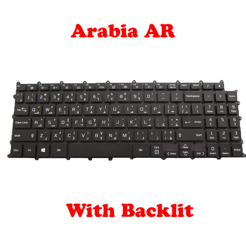 Laptop With Backlit Keyboard For LG 15Z95P 15Z95P-K 15Z95P-K.AAB6U1 AAS6U1 15Z95P-P 15Z95P-P.AAE8U1 ADB9U1 15Z95P-G 15Z95P-GA5LK AH54A6 Arabia AR Black No Frame
