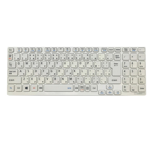 Laptop Keyboard For NEC LaVie M LM550/JS6W PC-LM550JS6W LM550/LS6W PC-LM550LS6W LM750/JS6W PC-LM750JS6W LM750/LS3EW PC-LM750LS3EW LM750/LS6W PC-LM750LS6W Japanese JP JA White With Frame Used