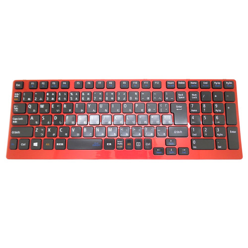 Laptop Keyboard For NEC LaVie GN246C/C4 PC-GN246CCA4 PC-GN246CCD4 PC-GN246CCG4 PC-GN246CCL4 Japanese JP JA Black With Red Frame Used