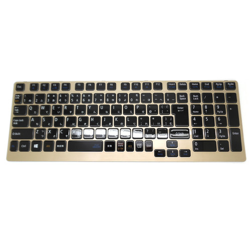 Laptop Keyboard For NEC LaVie GN224D/C5 PC-GN224DCA5 PC-GN224DCD5 PC-GN224DCG5 PC-GN224DCL5 Japanese JP JA Black With Gold Frame Used