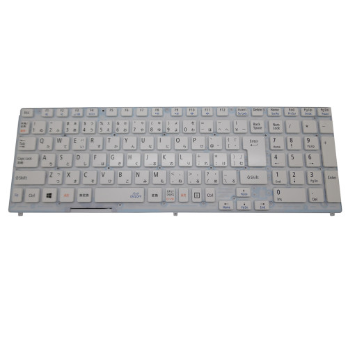 Laptop Keyboard For NEC LaVie NS700/DAW PC-NS700DAW NS700/DAW-KS PC-NS700DAW-KS NS700/DAW-E3 PC-NS700DAW-E3 NS700/EAW PC-NS700EAW Japanese JP JA White Without Frame Used